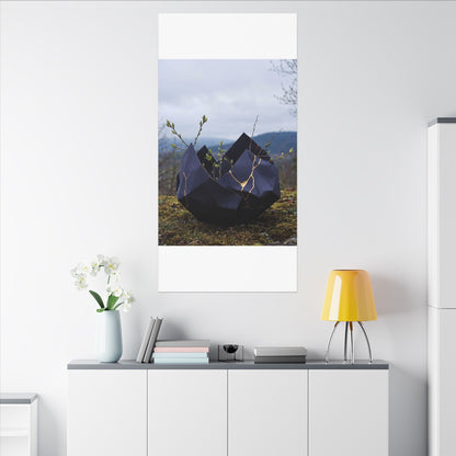 Paper Fold Canvas Art | Spring Kintsugi Gold Repair Art