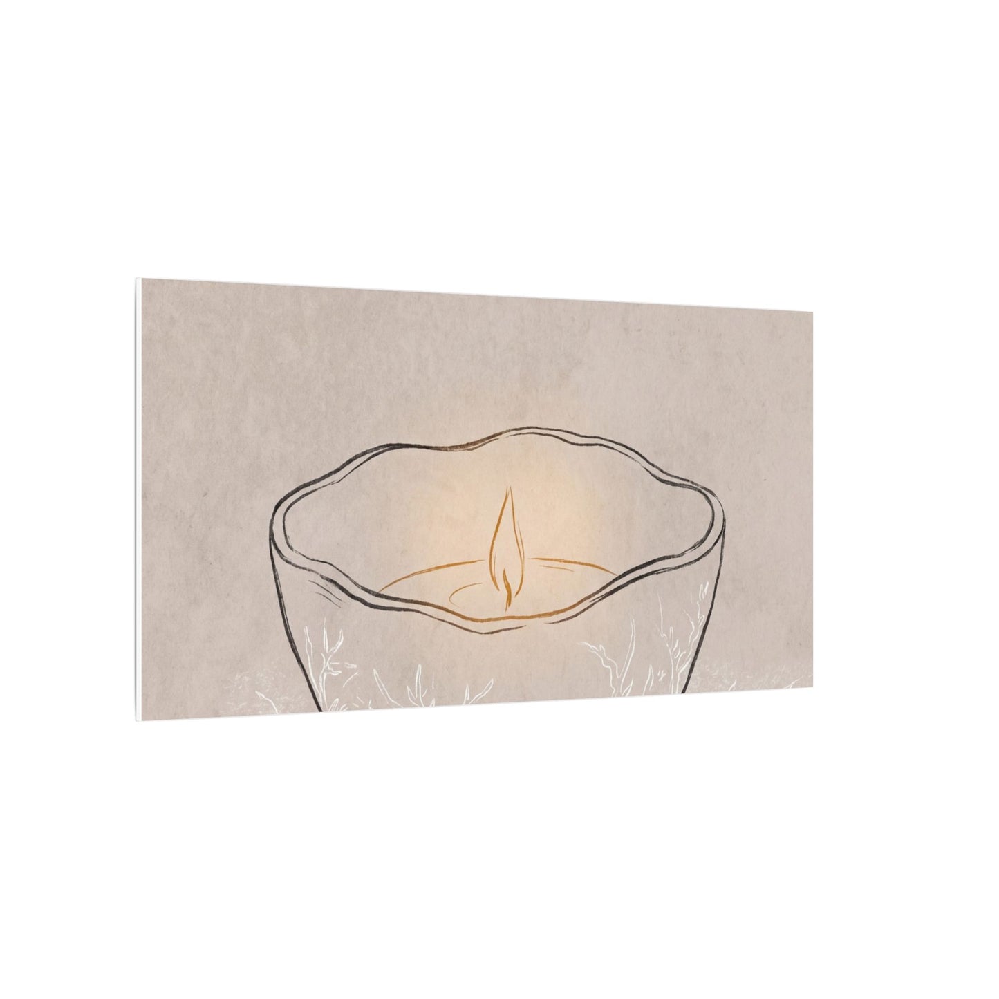 Ceramic Bowl Minimal Line Canvas Art | Neutral Japandi Art