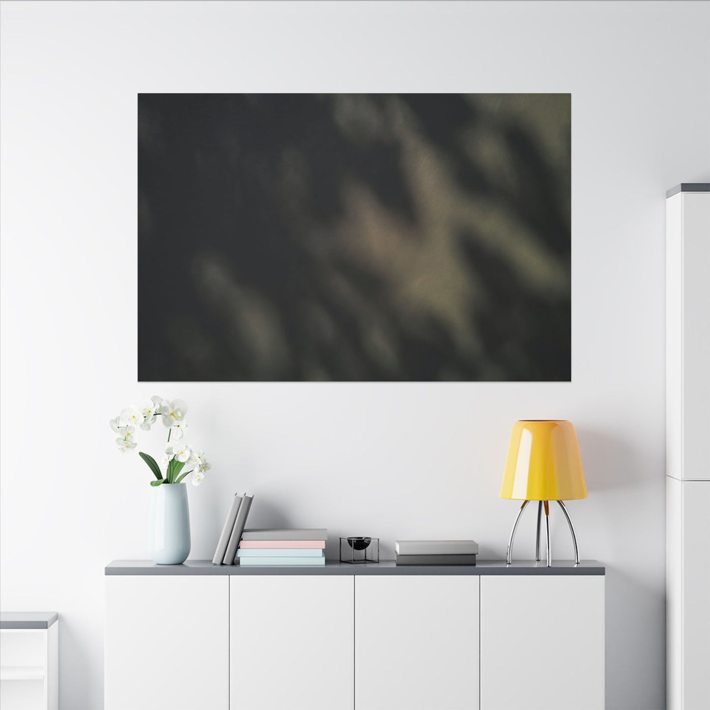 Dappled Shadow Play Canvas Art - Dark Japandi Ma