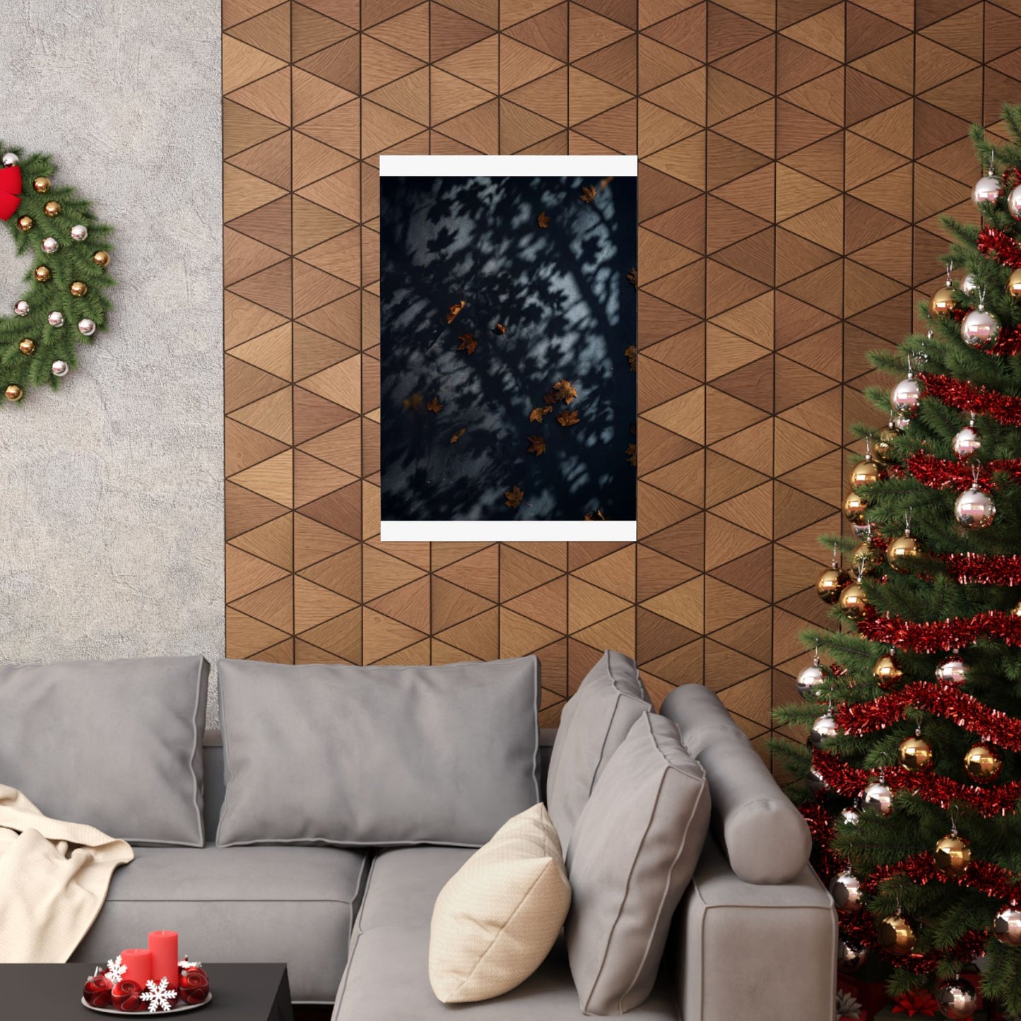 Shadow Play Shadow Zen Wall Art Print | Luxurious Dark Japandi Art