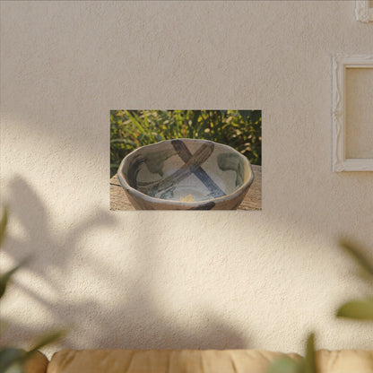 Earthy Ceramic Bowl Canvas Art - Japanese Pattern Japandi