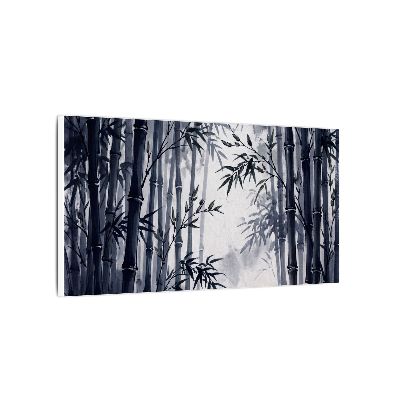 Tranquil Bamboo Grove Canvas Art - Sumi E Zen