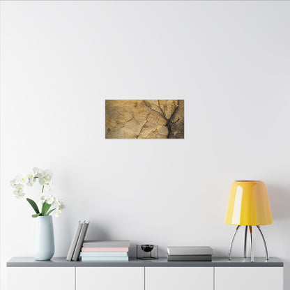 Cracked Earth Spring Canvas Art | Japandi Warm Design