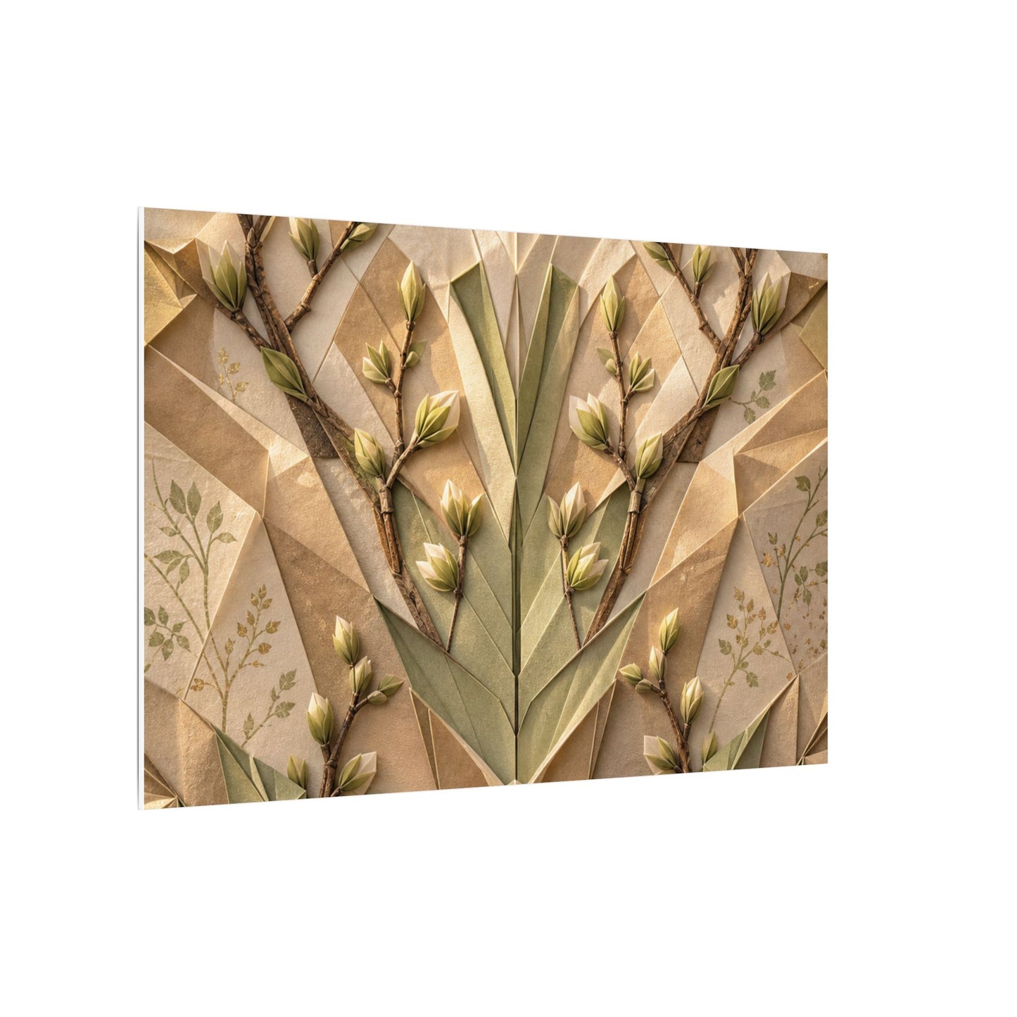 Kanso Paper Fold Canvas Art - Japandi Japanese Pattern