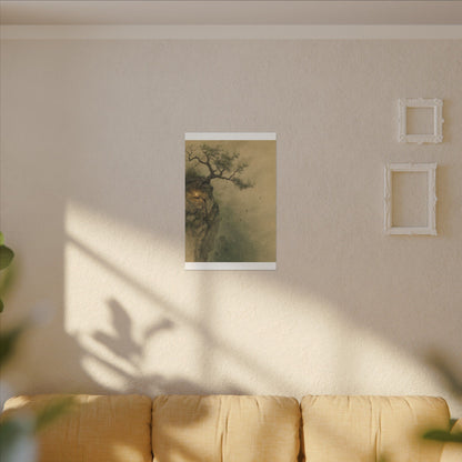 Spring Pine Tree Minimal Line Canvas Art | Earthy Decor