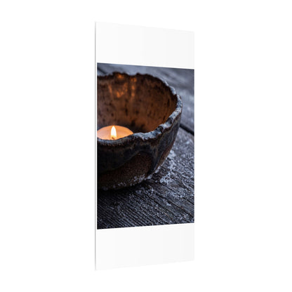 Atmospheric Ceramic Bowl Canvas Art - Moody Minimal Dark Japandi