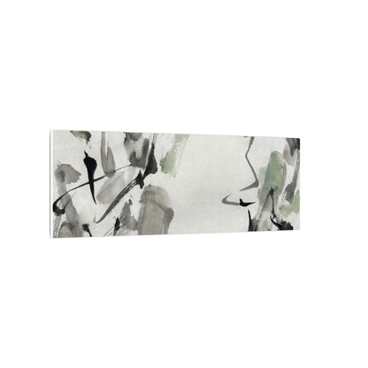 Zen Ink Brushstroke in Overcast | Sumi E Canvas Art