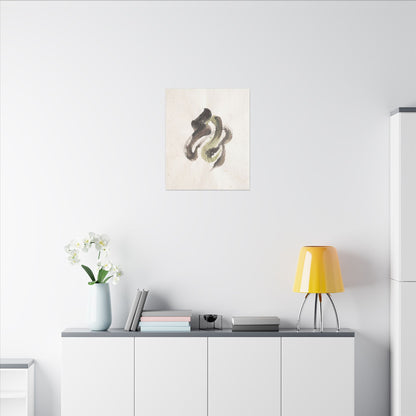 Ink Brushstroke Canvas Art | Spring Japandi Japanese Pattern Art