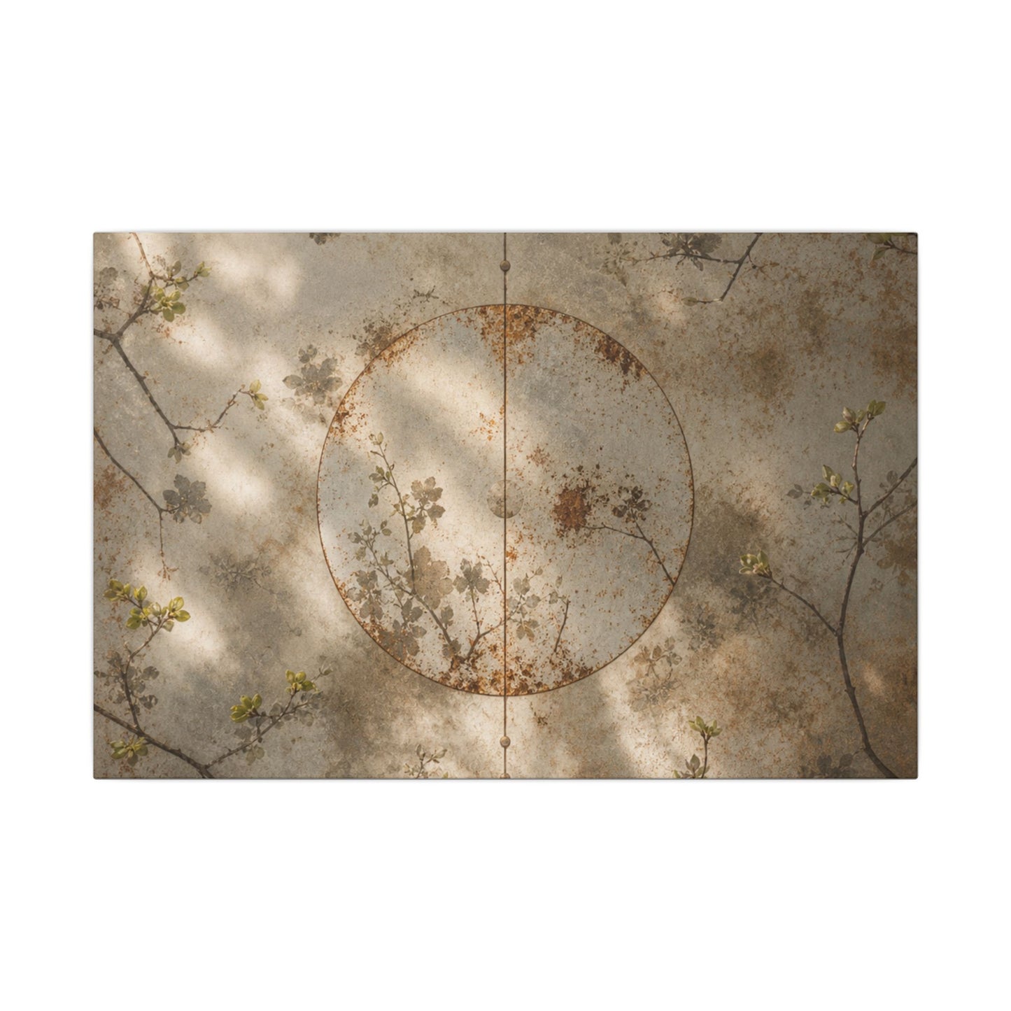Japandi Rust Patina in Dappled | Japanese Pattern Canvas Art