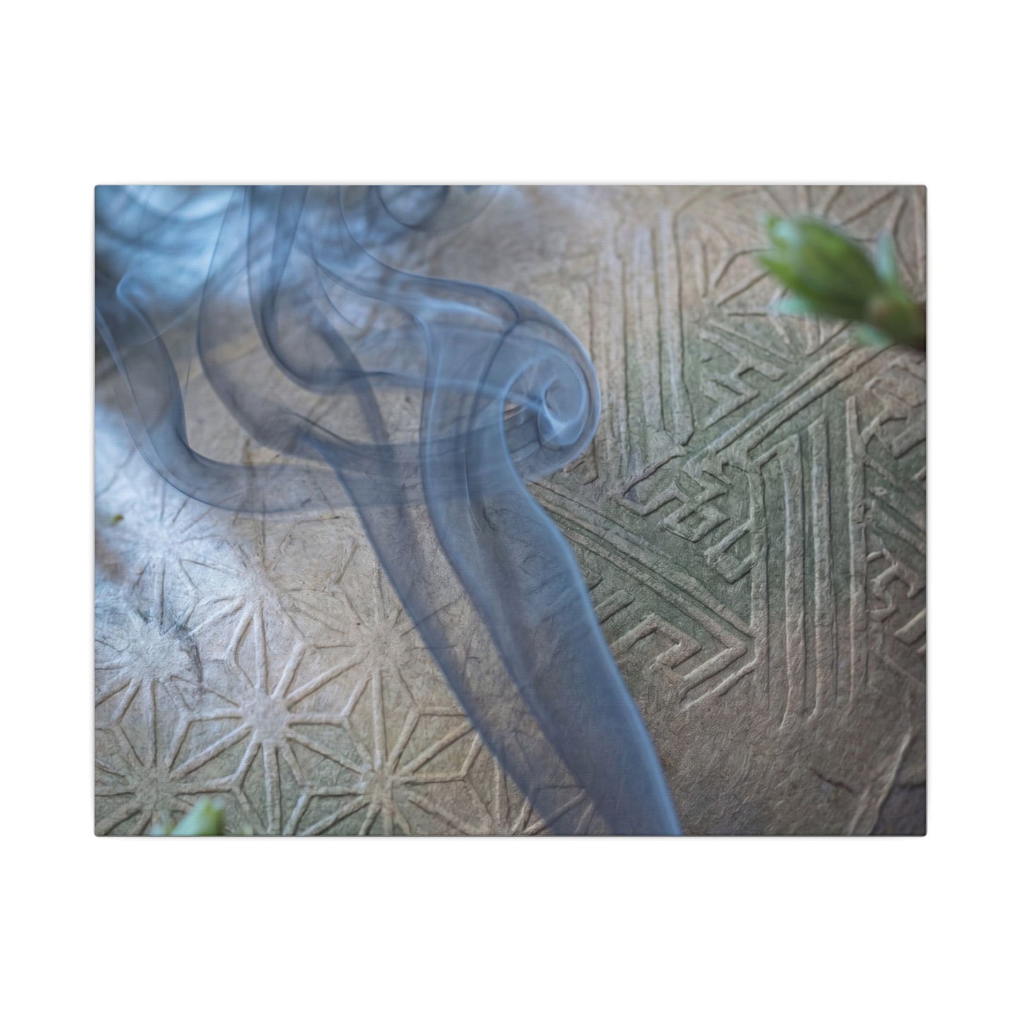 Spring Incense Smoke Japanese Pattern Canvas Art | Neutral Decor