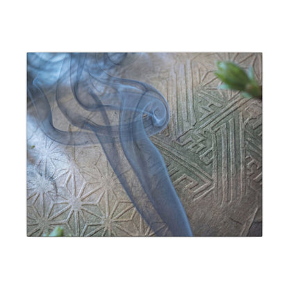 Spring Incense Smoke Japanese Pattern Canvas Art | Neutral Decor