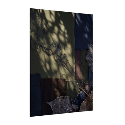 Ma Incense Smoke Canvas Art - Dark Japandi Dark Texture
