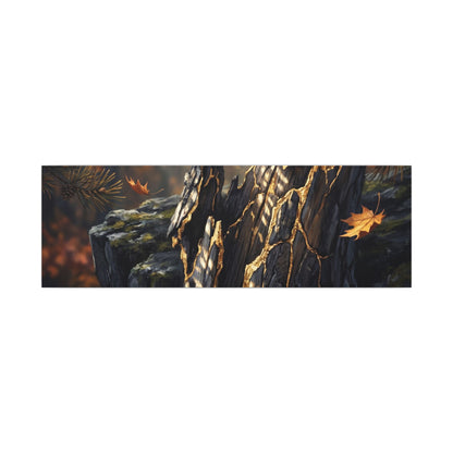 Pine Tree Autumn Canvas Art | Kintsugi Beautiful Design