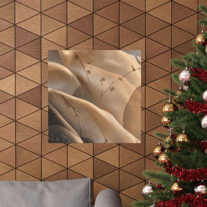 Silk Drape Winter Wall Art Print | Japandi Cozy Design