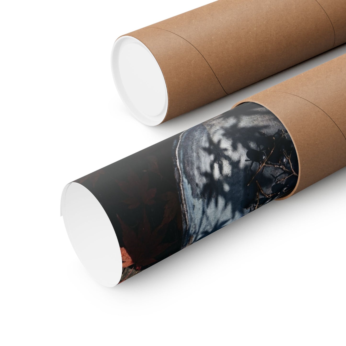 Kanso Ceramic Bowl Wall Art Print - Dark Japandi Shadow Zen
