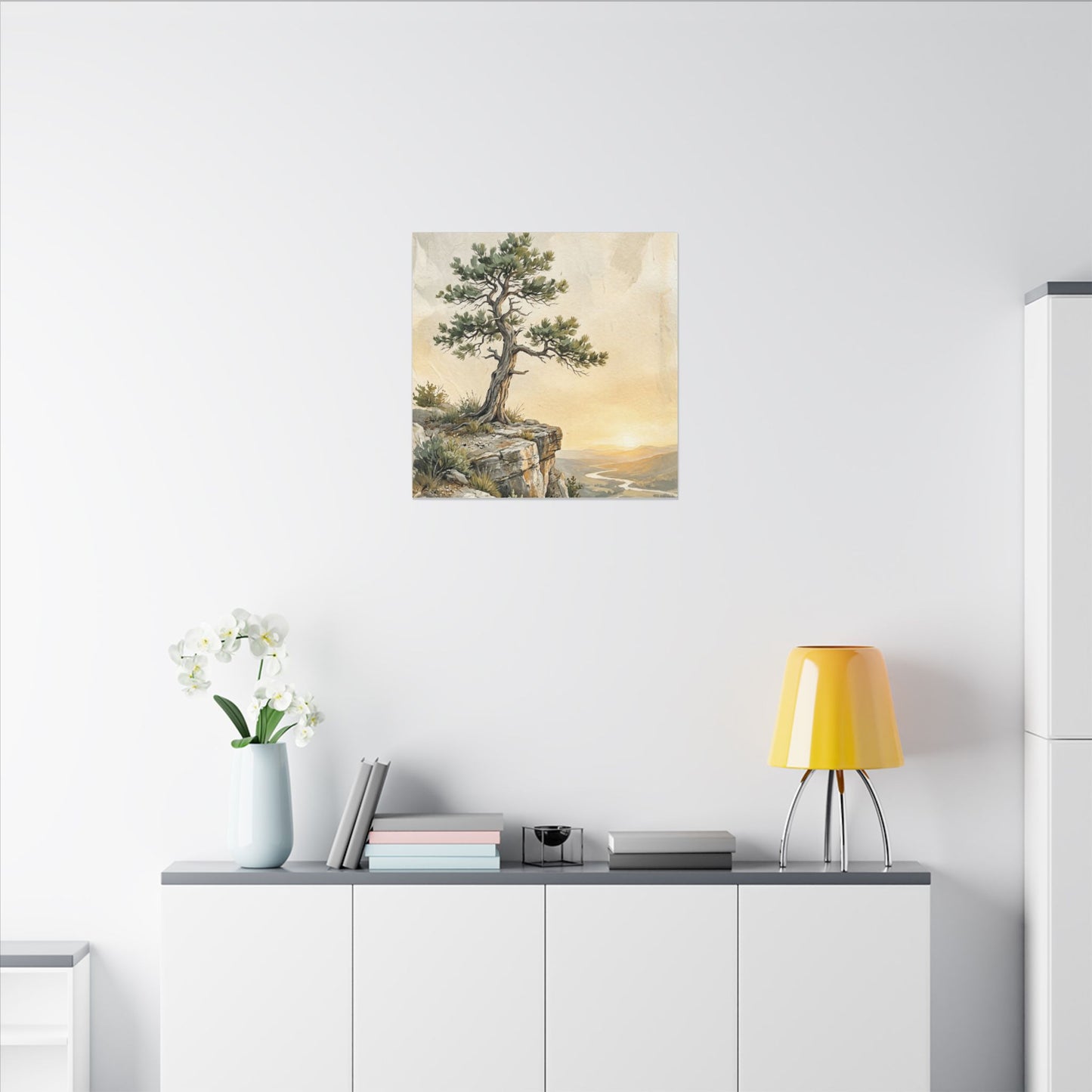 Pine Tree Canvas Art | Summer Japandi Texture Art