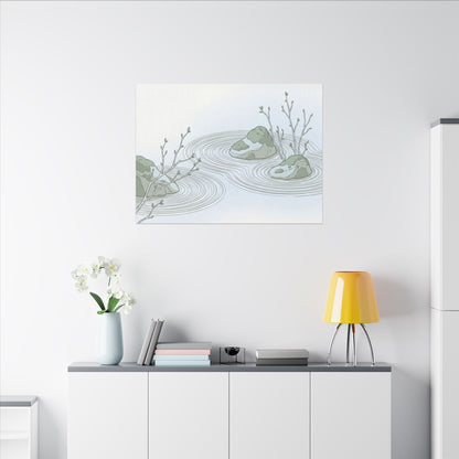 Moonlight Rock Garden Canvas Art - Japandi Ma