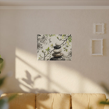 Spring River Stones Japanese Pattern Canvas Art | Elegant Decor