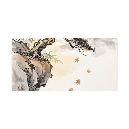 Peaceful Pine Tree Canvas Art - Sumi E Zen