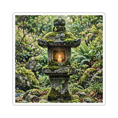 Spring Stone Lantern Japanese Pattern Sticker | Elegant Decor