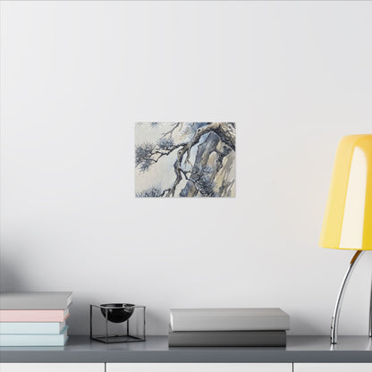 Moonlight Pine Tree Canvas Art - Japandi Seijaku