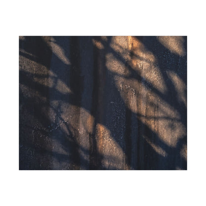 Dark Japandi Shadow Play in Golden Hour | Shadow Zen Canvas Art