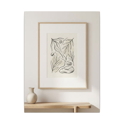 Japandi Charcoal Canvas Art