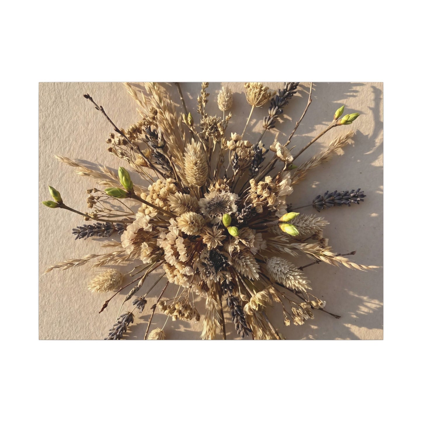 Dried Flowers Spring Canvas Art | Japandi Earthy Design