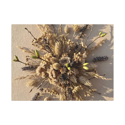 Dried Flowers Spring Canvas Art | Japandi Earthy Design