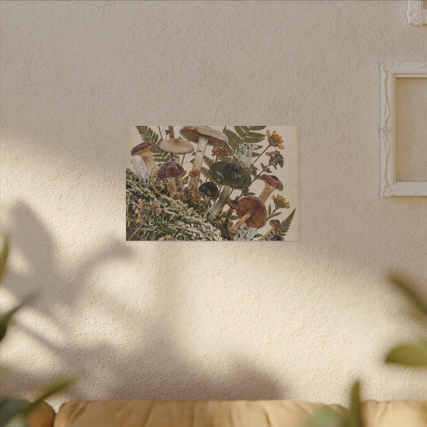 Winter Wild Mushrooms Herbarium Canvas Art | Enchanting Decor