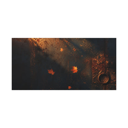 Dark Japandi Rust Patina in Golden Hour | Shadow Zen Canvas Art