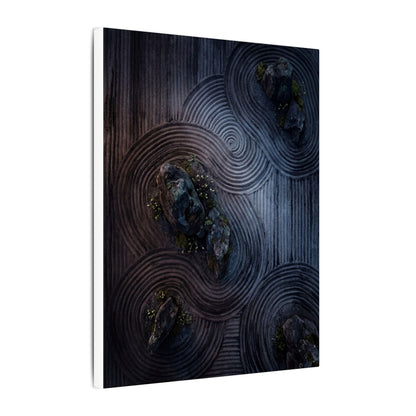 Spring Rock Garden Charcoal Ink Canvas Art | Bold Decor
