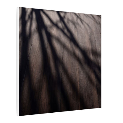 Dark Japandi Shadow Play in Dawn | Moody Minimal Canvas Art