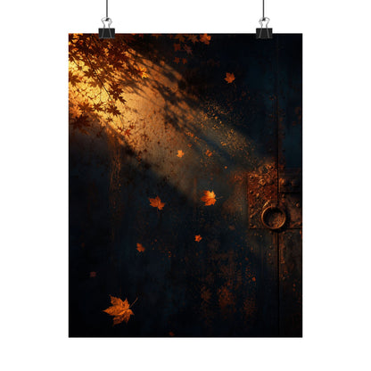 Rust Patina Wall Art Print | Autumn Dark Japandi Shadow Zen Art
