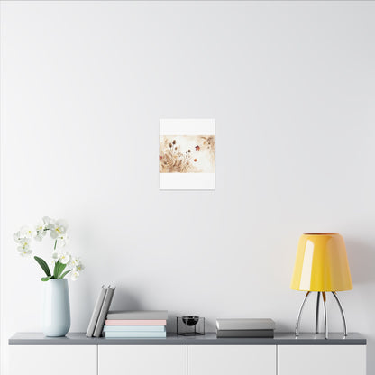 Dried Flowers Canvas Art | Autumn Japandi Watercolor Art