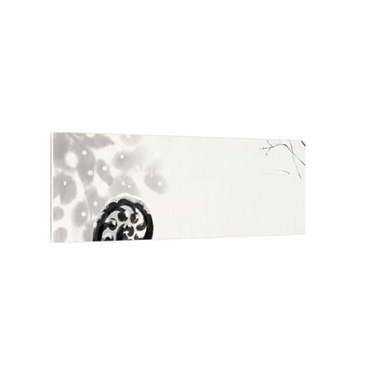 Winter Fern Unfurling Ukiyo E Inspired Canvas Art | Peaceful Decor