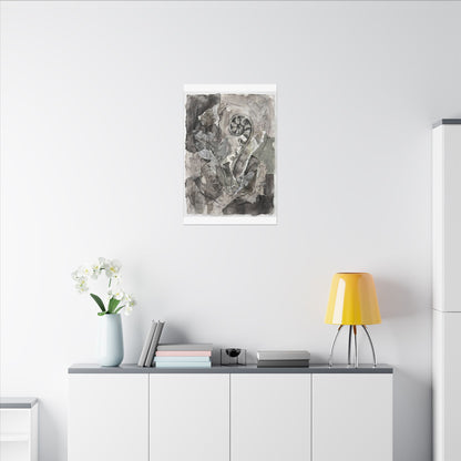 Japandi Fern Unfurling in Overcast | Texture Canvas Art