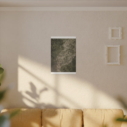 Neutral Shadow Play Canvas Art - Japanese Pattern Japandi