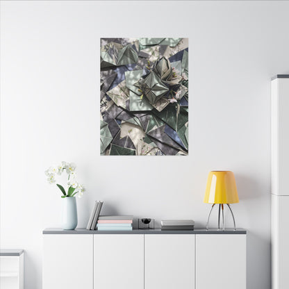 Shibui Paper Fold Canvas Art - Japandi Japanese Pattern
