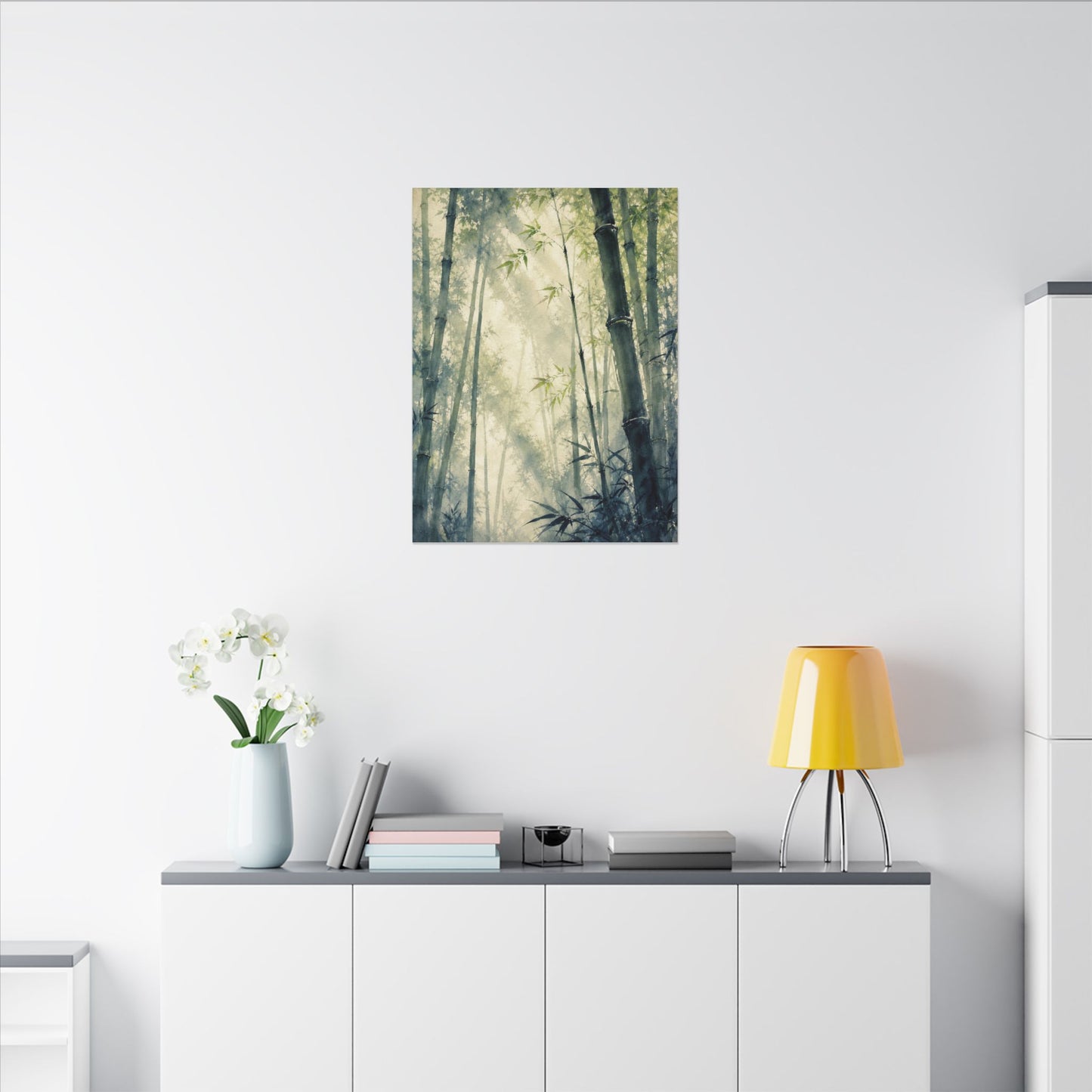 Bamboo Grove Spring Canvas Art | Zen Serene Design