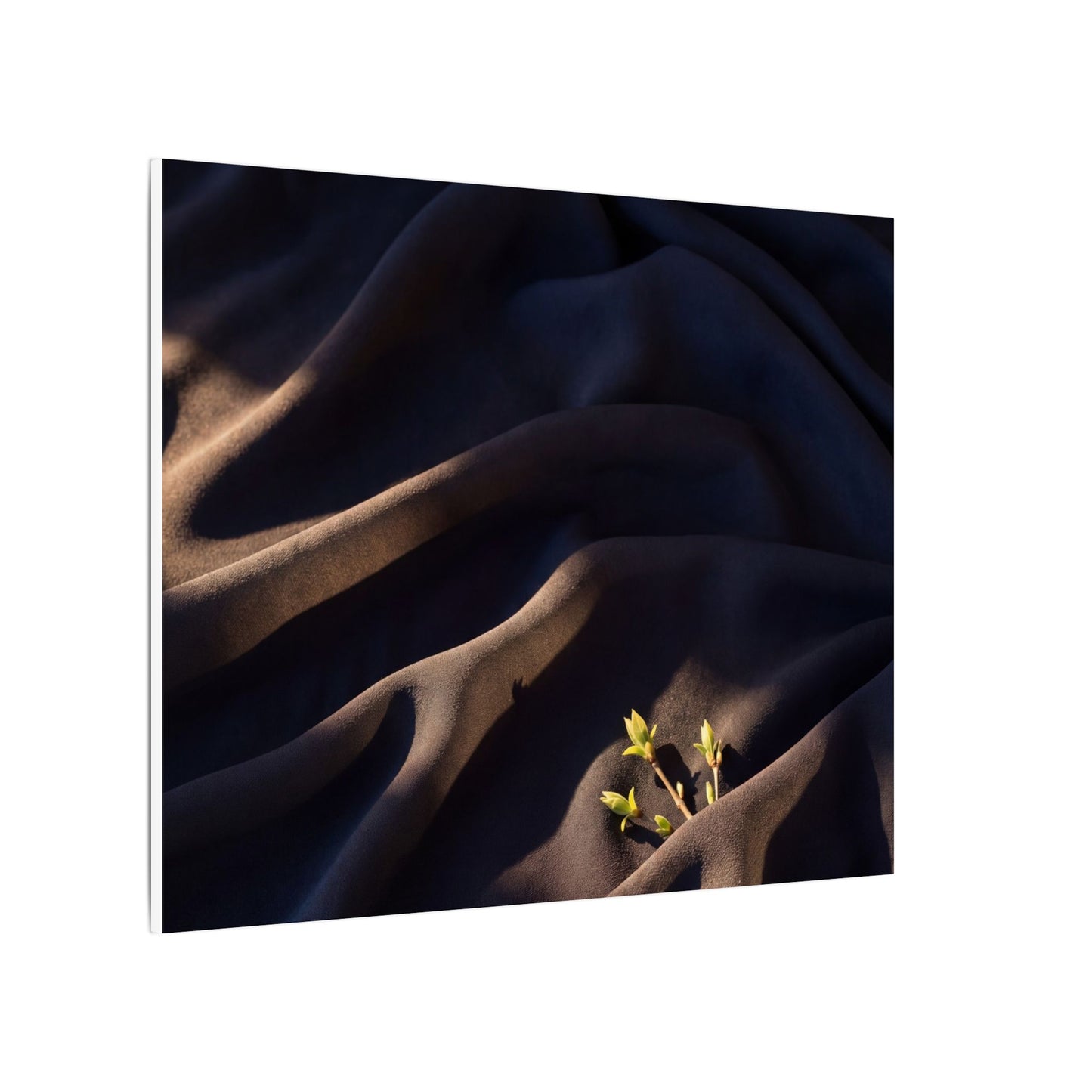 Silk Drape Shadow Zen Canvas Art | Luxurious Dark Japandi Art