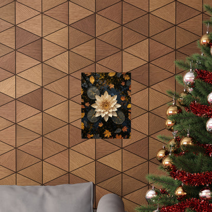 Lotus Flower Gold Repair Wall Art Print | Artful Kintsugi Art