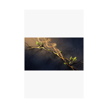 Ma Incense Smoke Wall Art Print - Kintsugi Gold Vein