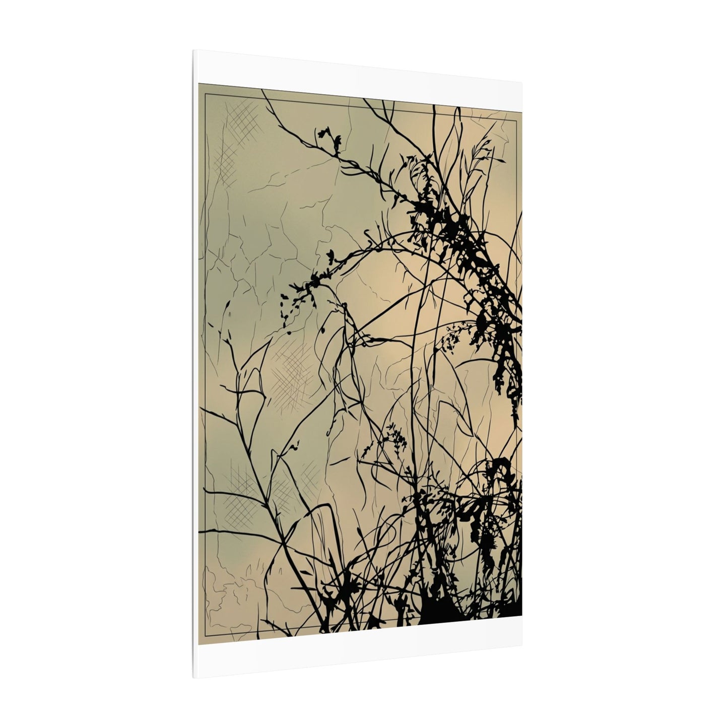 Golden Hour Shadow Play Canvas Art - Japandi Mono No Aware