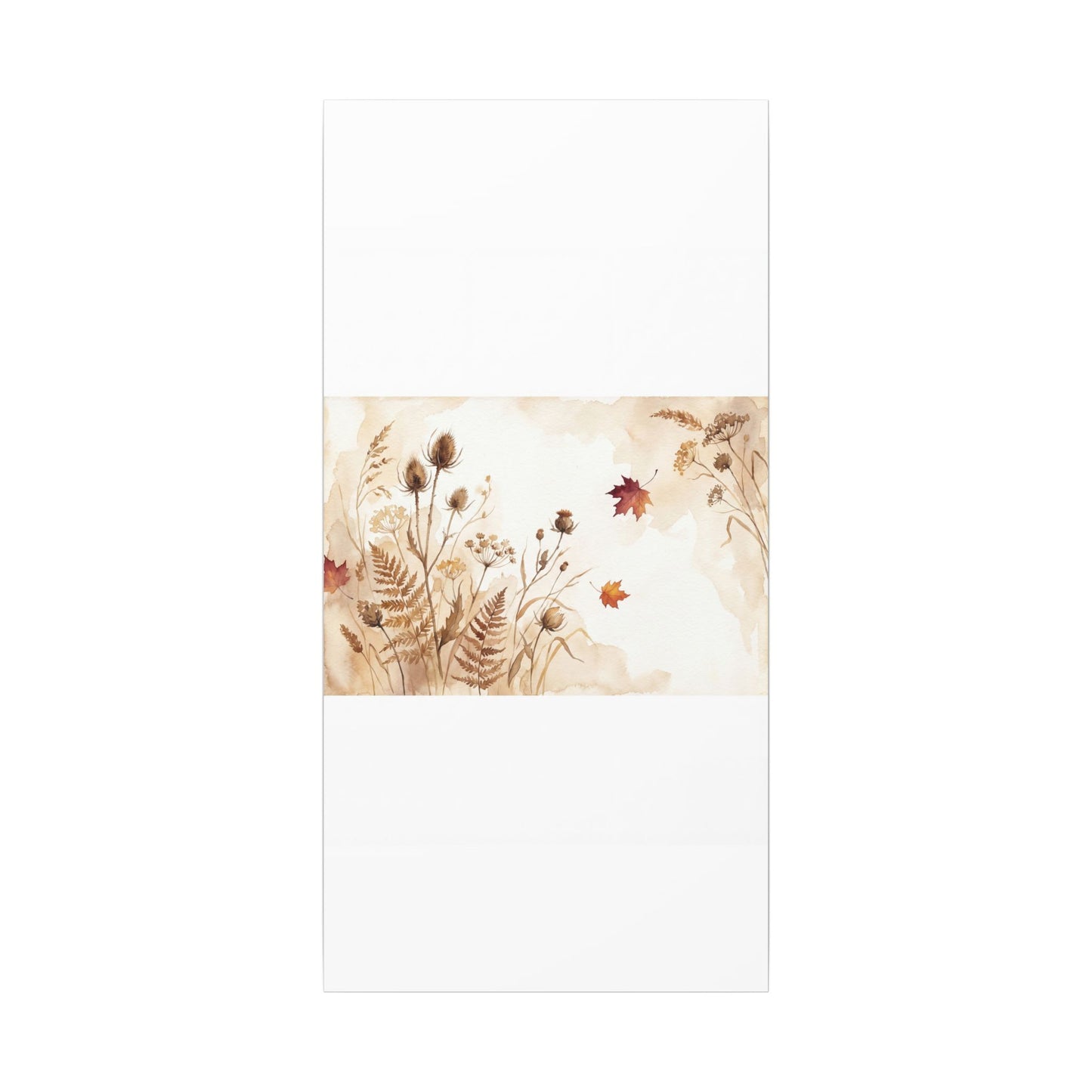 Dried Flowers Canvas Art | Autumn Japandi Watercolor Art