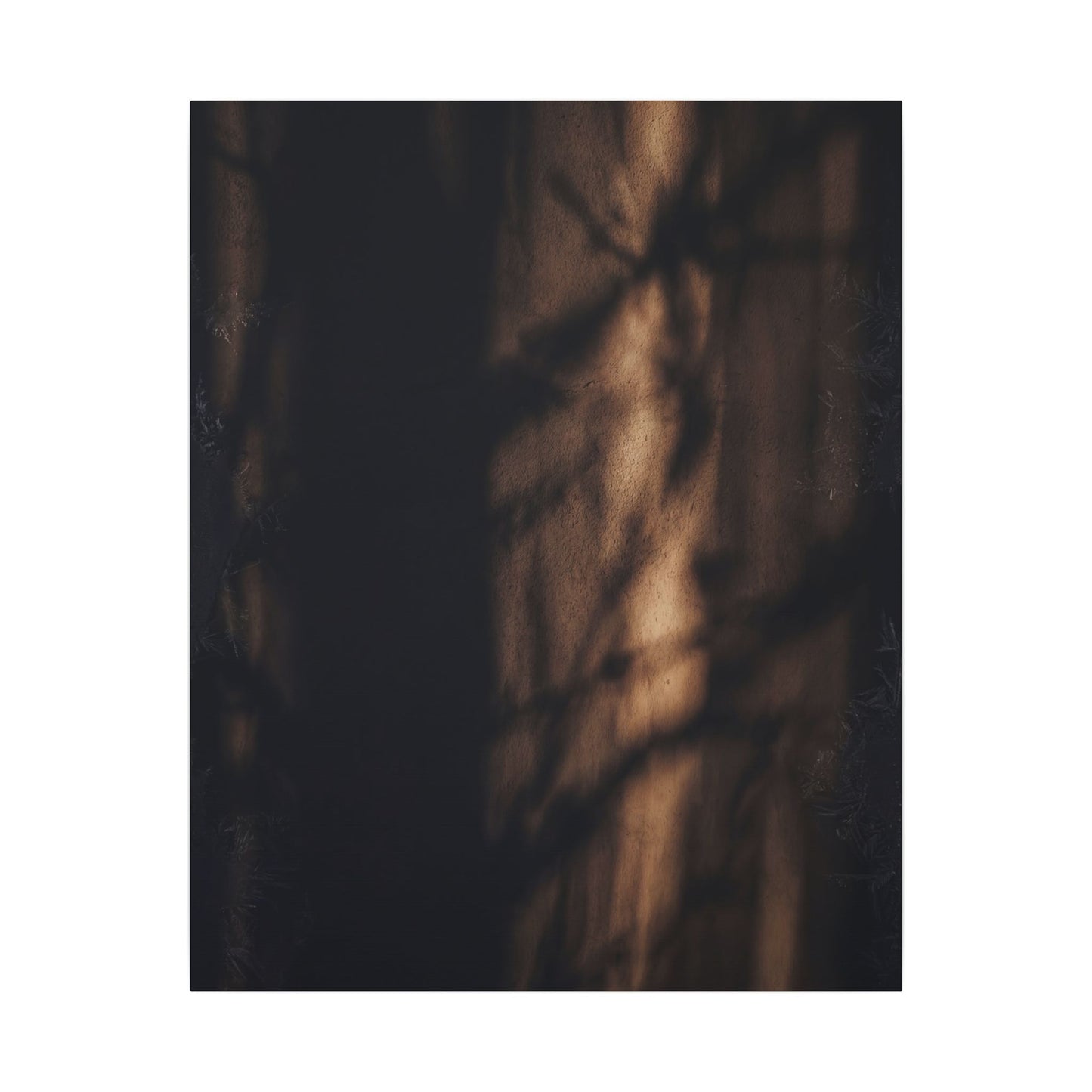 Winter Shadow Play Moody Minimal Canvas Art | Luxurious Decor