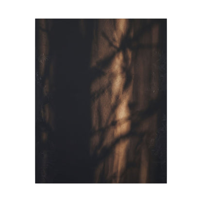 Winter Shadow Play Moody Minimal Canvas Art | Luxurious Decor