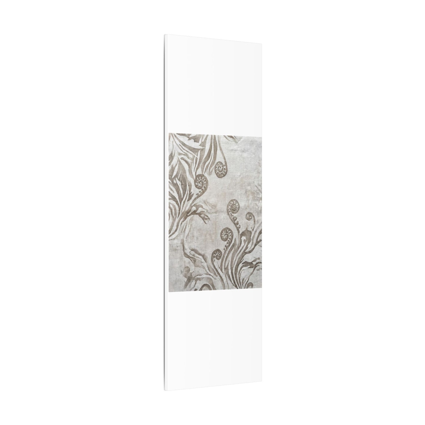 Japandi Fern Unfurling in Overcast | Japanese Pattern Canvas Art