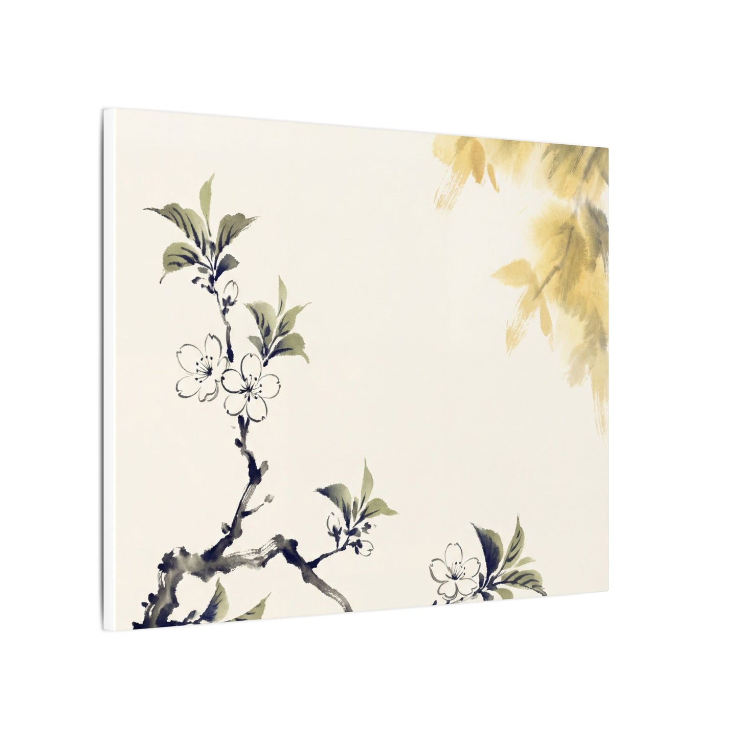 Kanso Cherry Blossom Canvas Art - Zen Sumi E