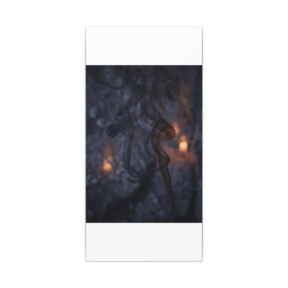 Incense Smoke Winter Canvas Art | Dark Japandi Sophisticated Design